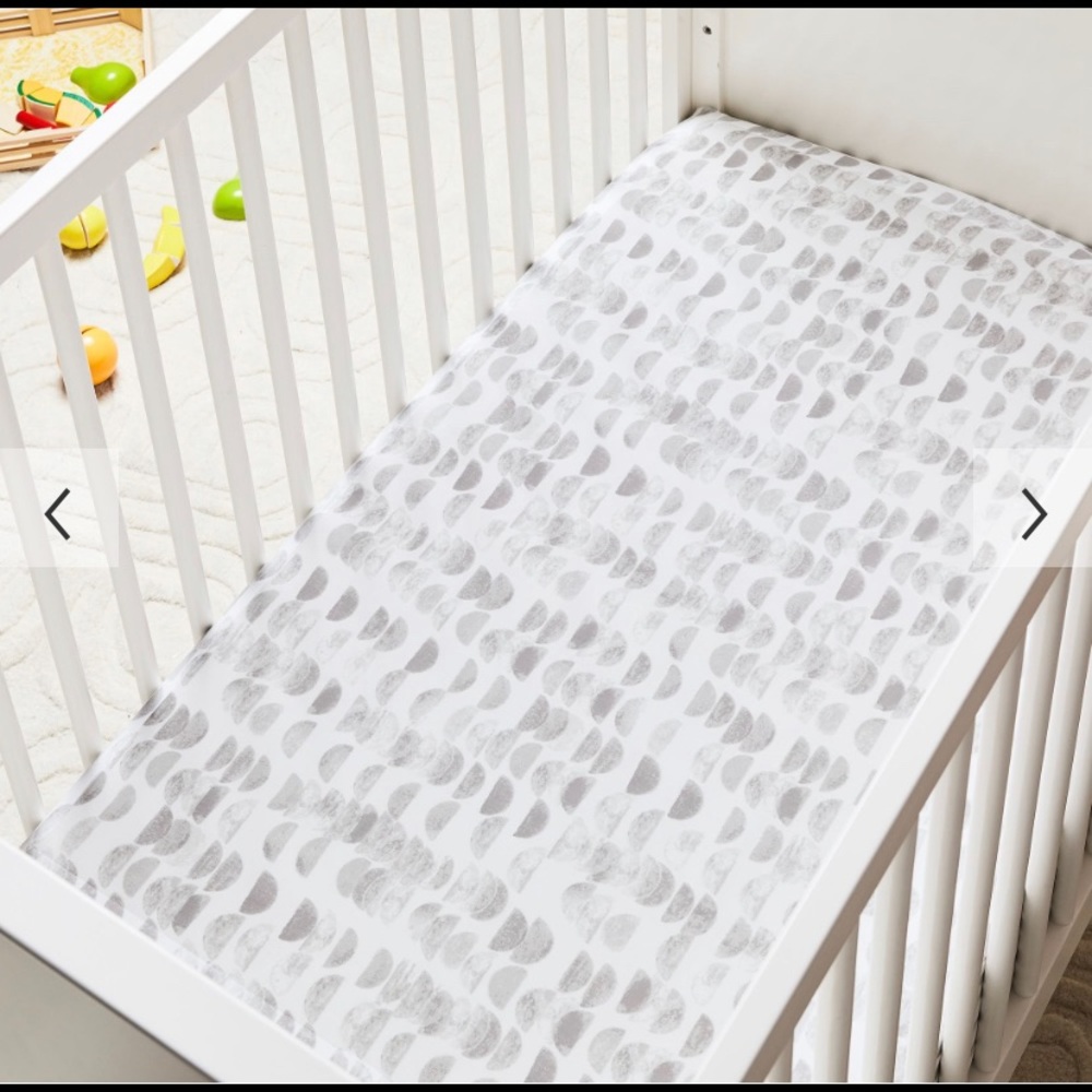 Pottery barn west elm half moon crib sheet